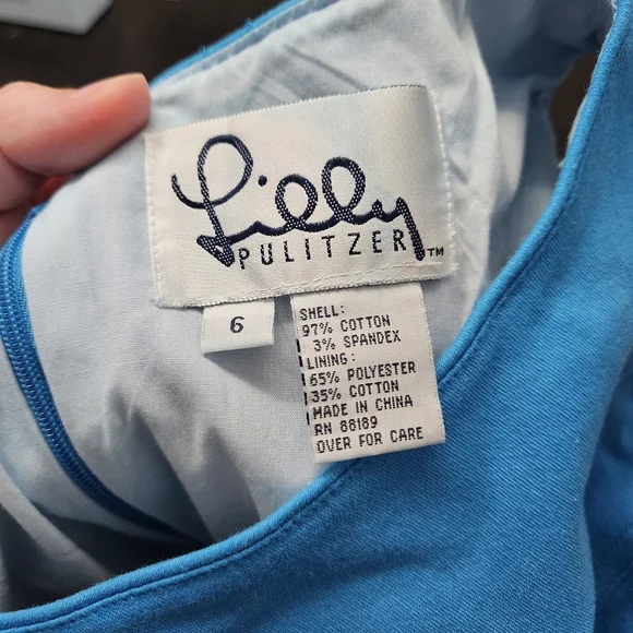 Vintage white label Lilly Pulitzer blue dress size 6 - Picture 6 of 6
